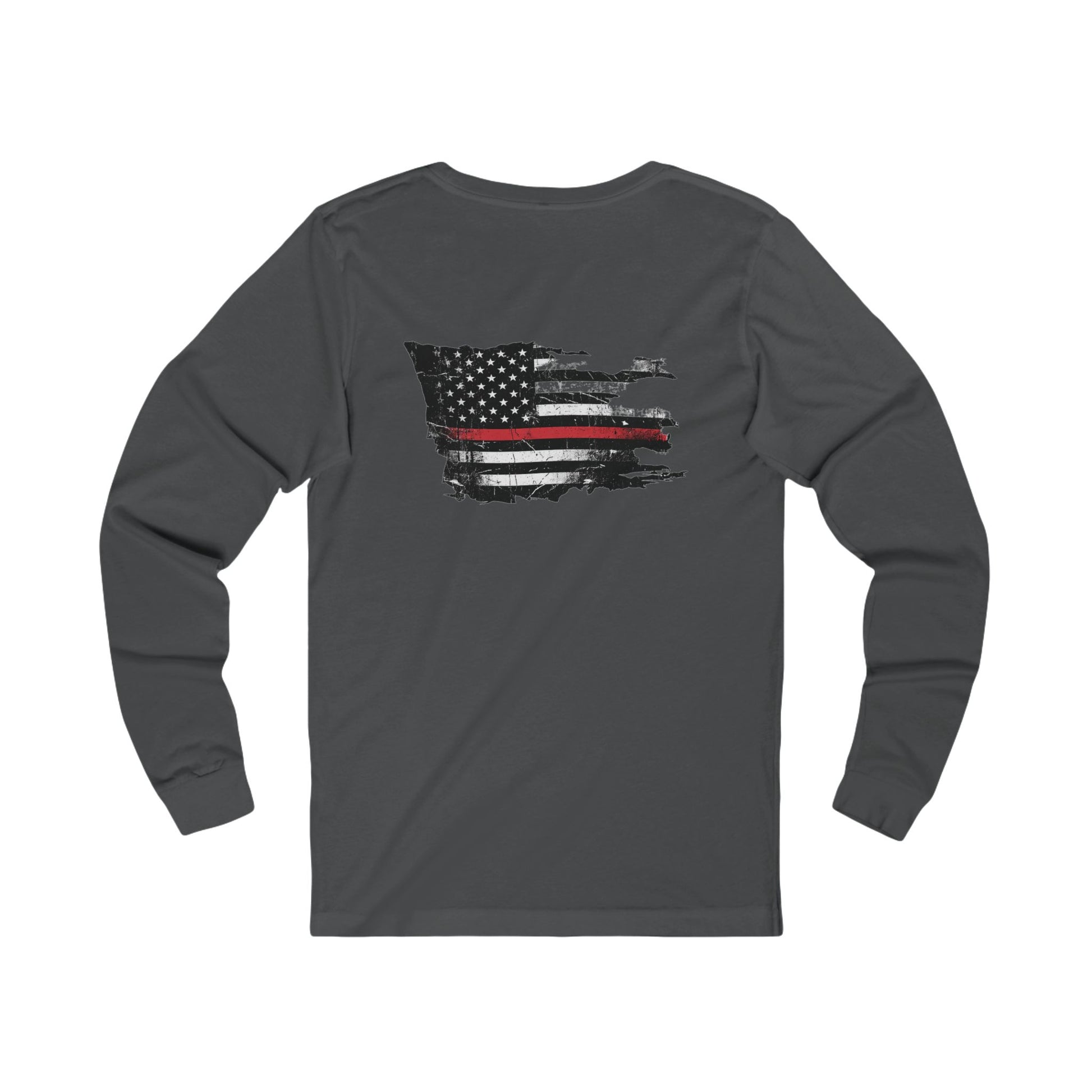 Thin Red Line long sleeve - funny gym shirt by DoD Fitness
