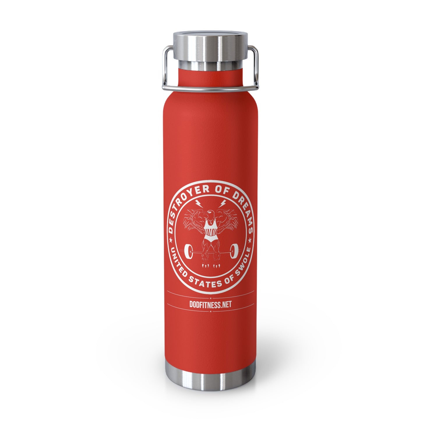 Fitness Logo Water Bottle — 22oz Copper Vacuum Insulated Sports Bottle