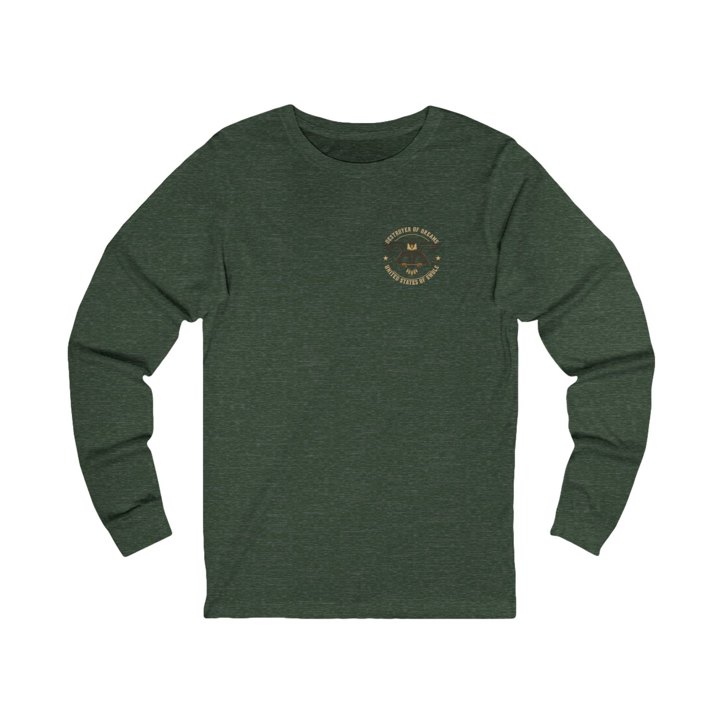 United We Serve - Military long sleeve in Heather Forest - funny gym shirt by DoD Fitness