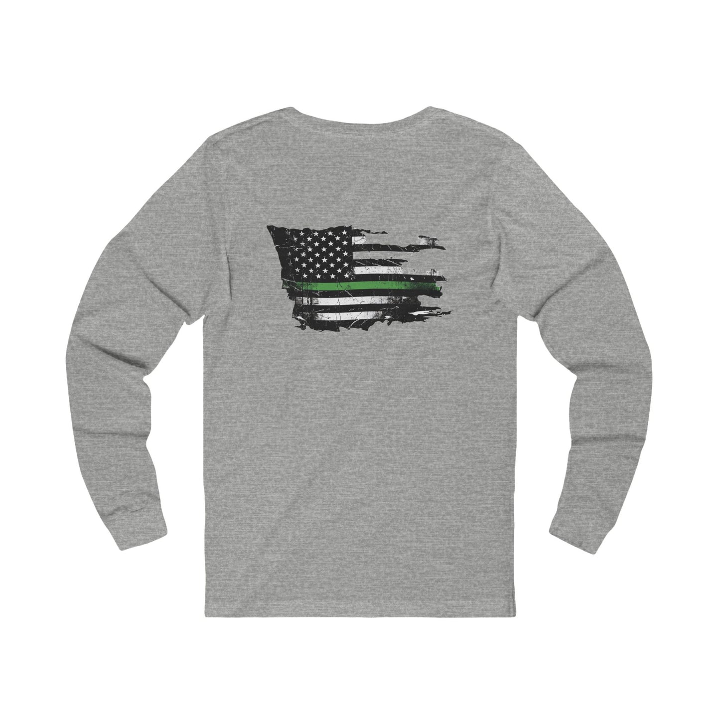 Thin Green Line long sleeve - funny gym shirt by DoD Fitness