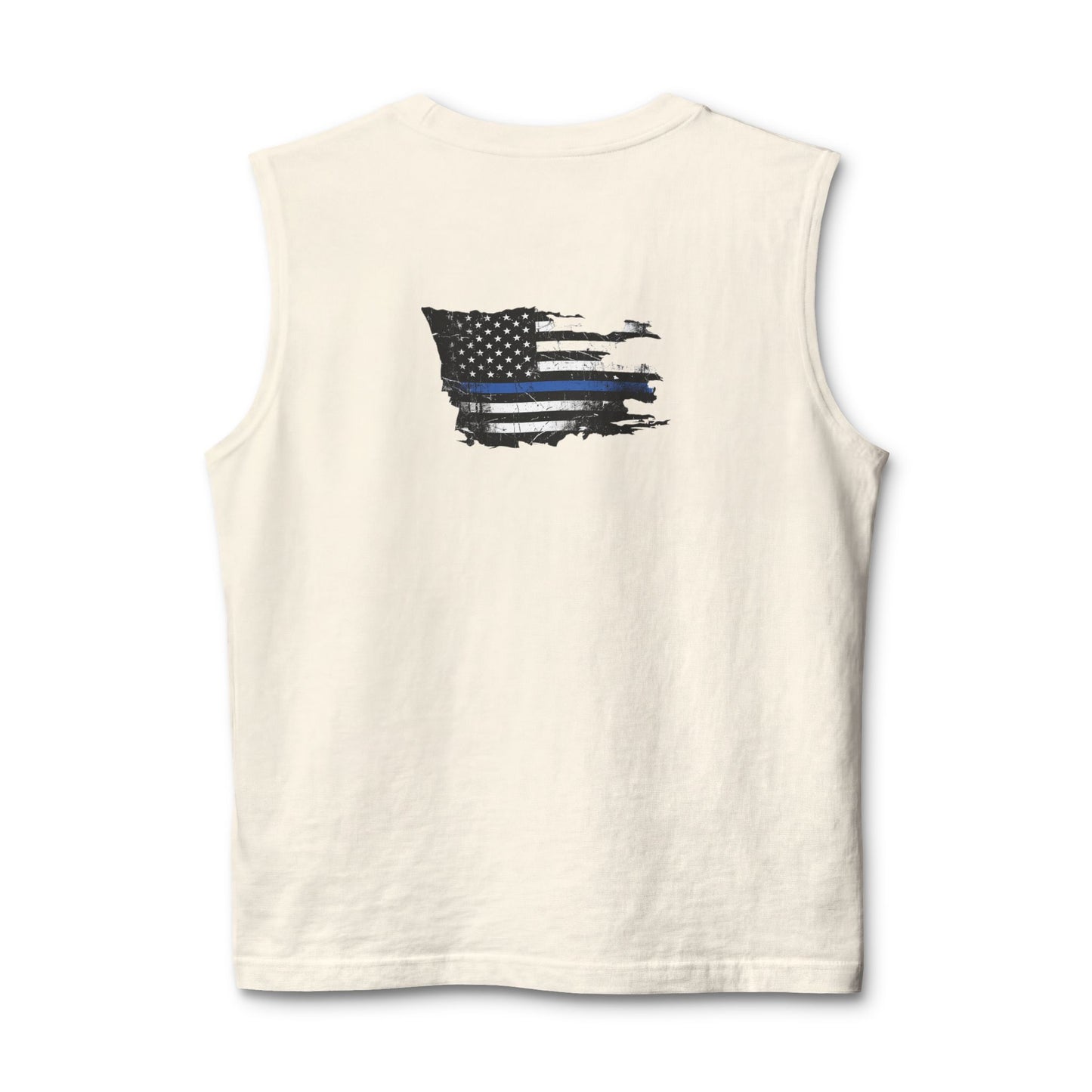 Thin Blue Line stringer tank - funny gym shirt by DoD Fitness
