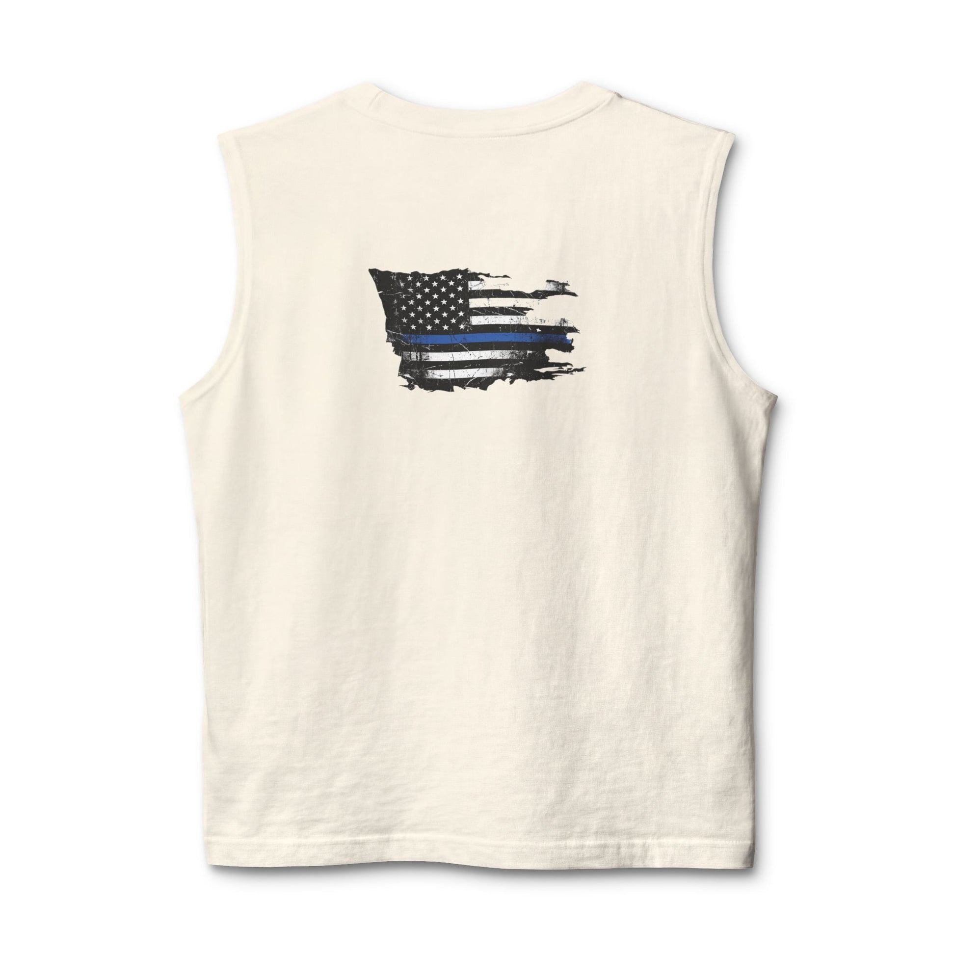 Thin Blue Line stringer tank - funny gym shirt by DoD Fitness