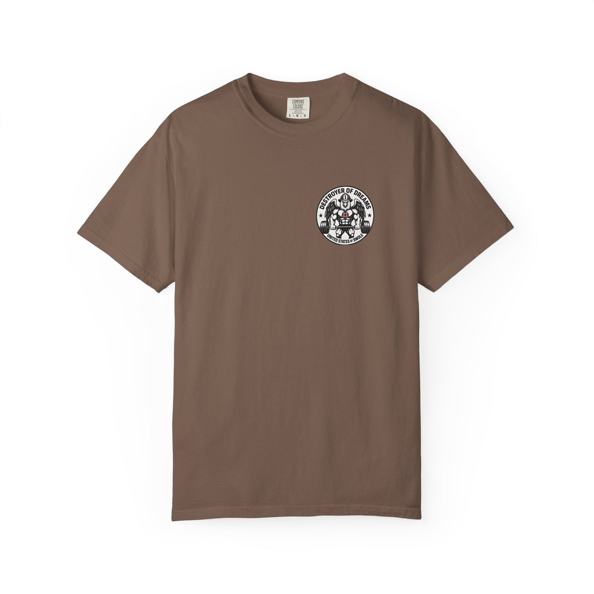 Thin Red Line men's tee in Espresso - funny gym shirt by DoD Fitness