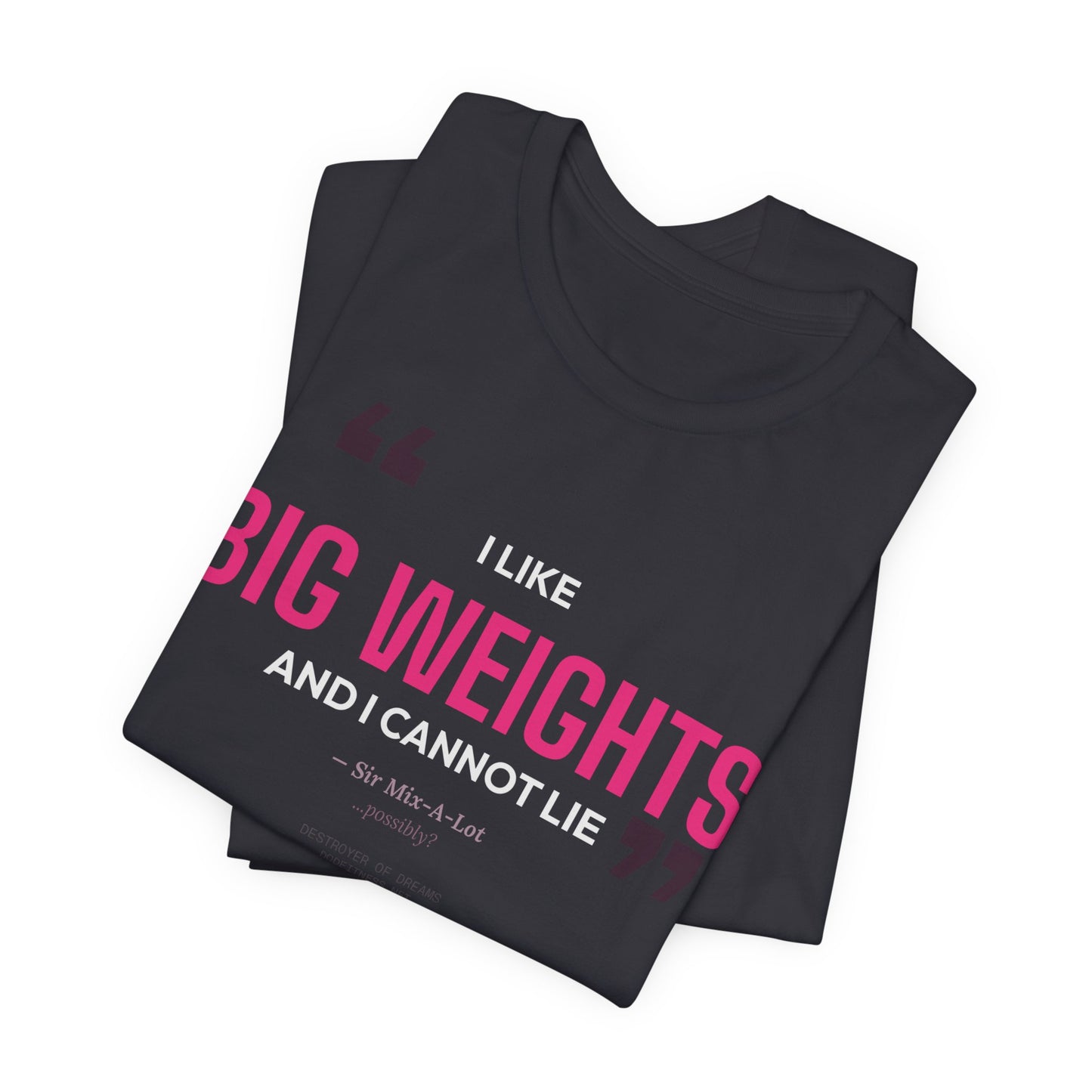 Big Weights men's tee - funny gym shirt by DoD Fitness