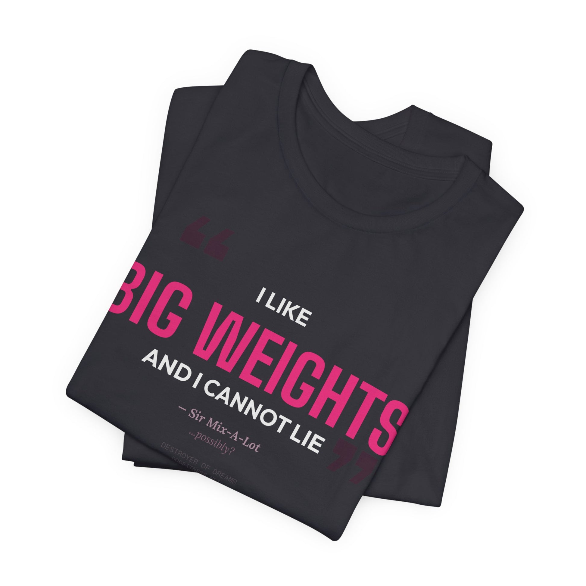 Big Weights men's tee - funny gym shirt by DoD Fitness