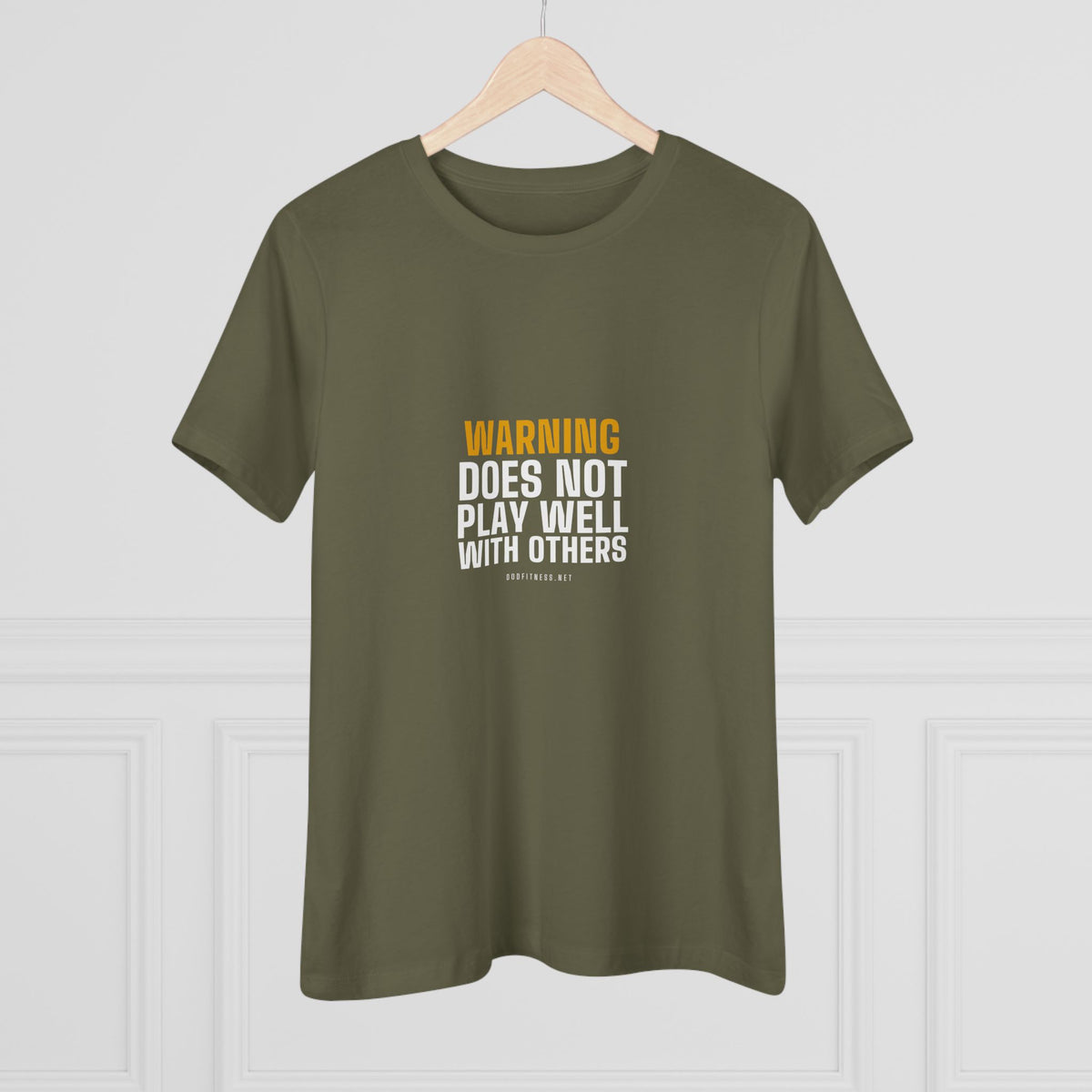Warning Label women's tee - funny gym shirt by DoD Fitness