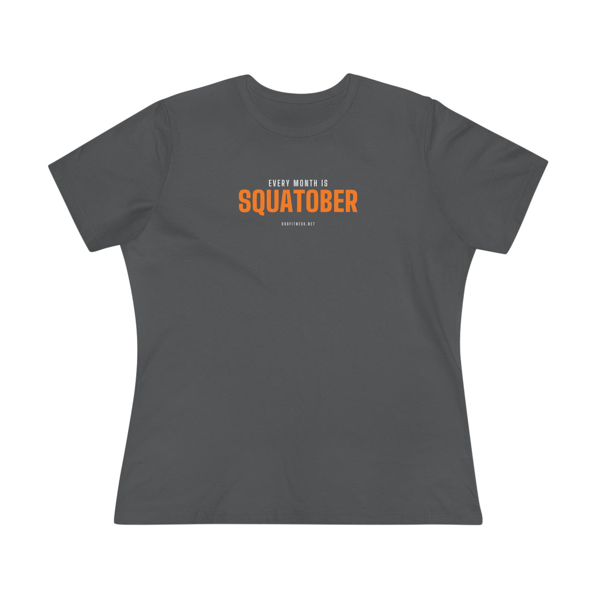 Squatober women's tee in Vintage Brown - funny gym shirt by DoD Fitness