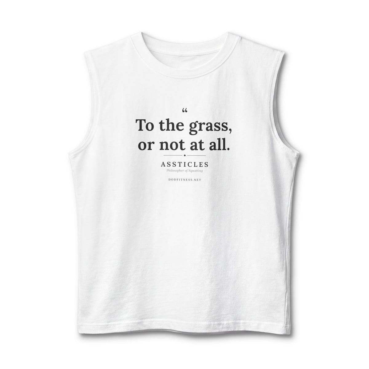 Assticles - To The Grass Or Not At All stringer tank - funny gym tank by DoD Fitness