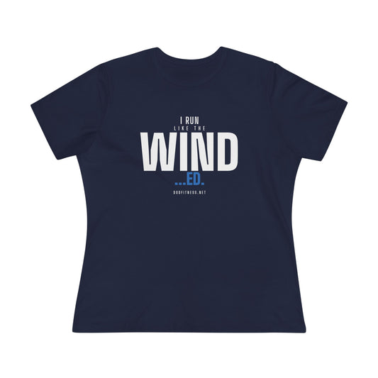Winded women's tee in Black - funny gym shirt by DoD Fitness