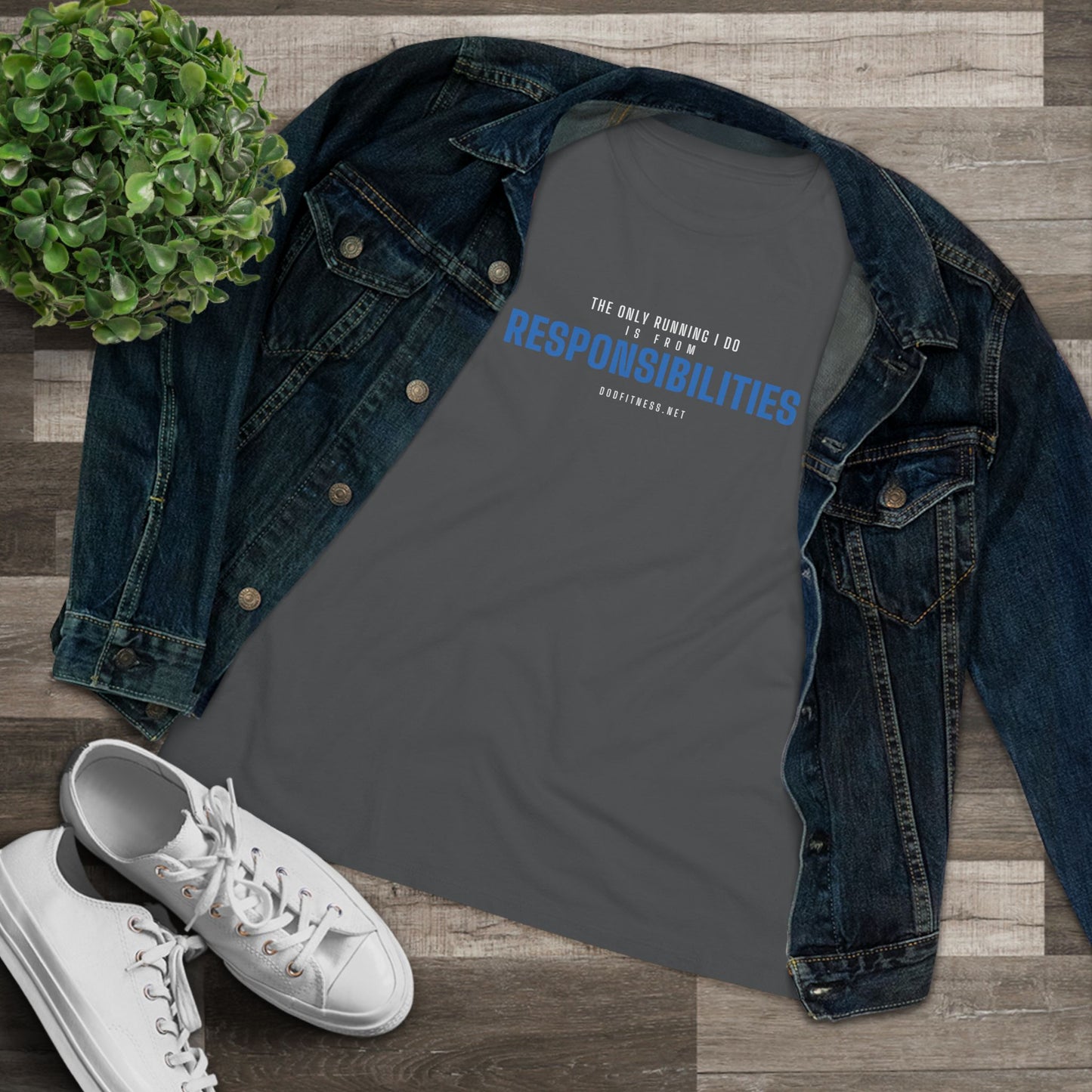 DoD Fitness - Running From Responsibilities Women's Tee