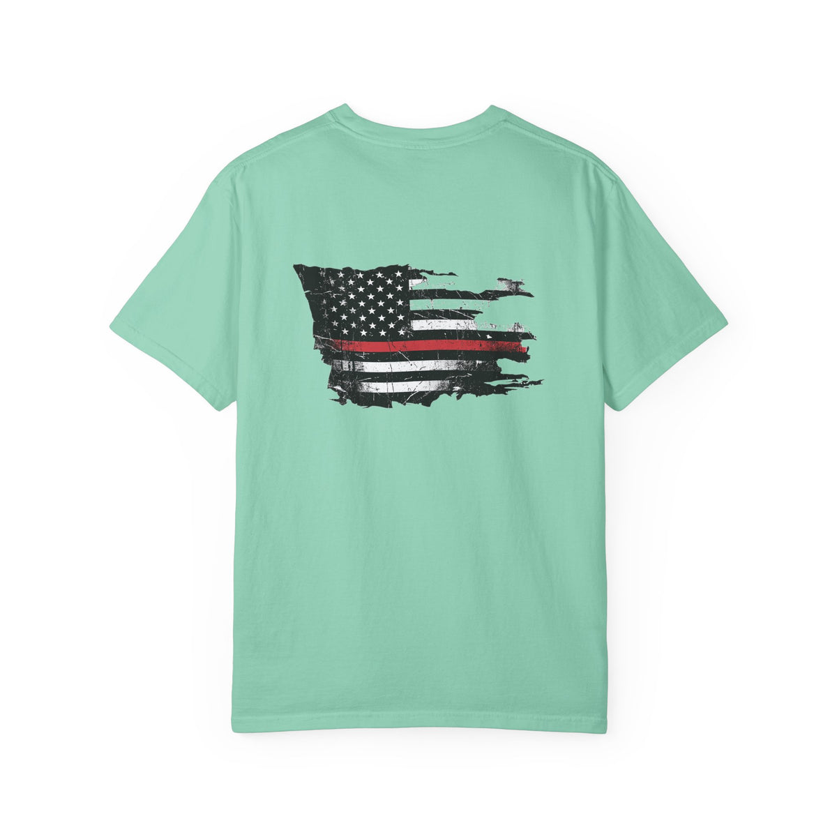 Thin Red Line men's tee - funny gym shirt by DoD Fitness
