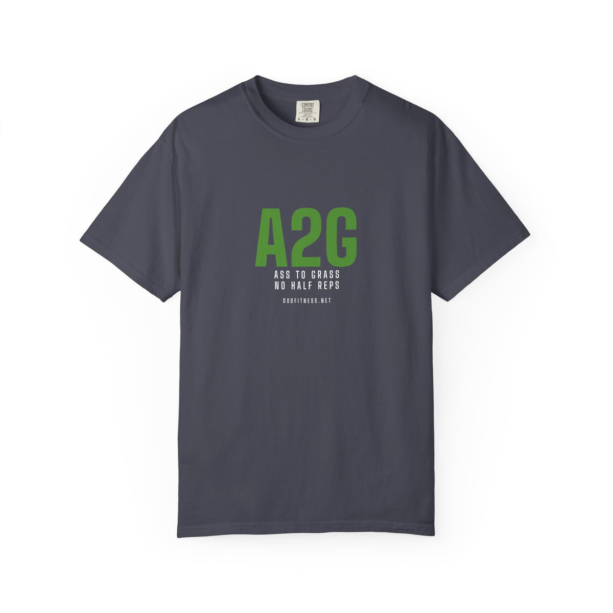 A2G - No Half Reps men's tee in Navy - funny gym shirt by DoD Fitness