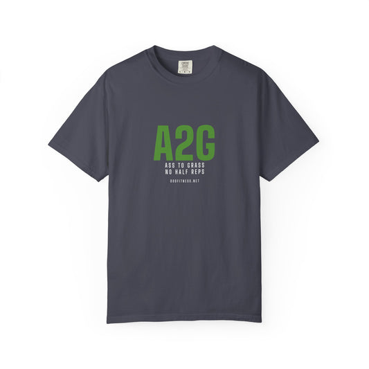 A2G - No Half Reps men's tee in Navy - funny gym shirt by DoD Fitness