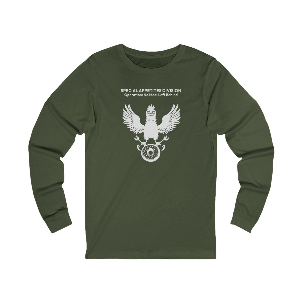 MEAL Team 6 - No Meal Left Behind long sleeve tee in Asphalt - funny gym shirt by DoD Fitness