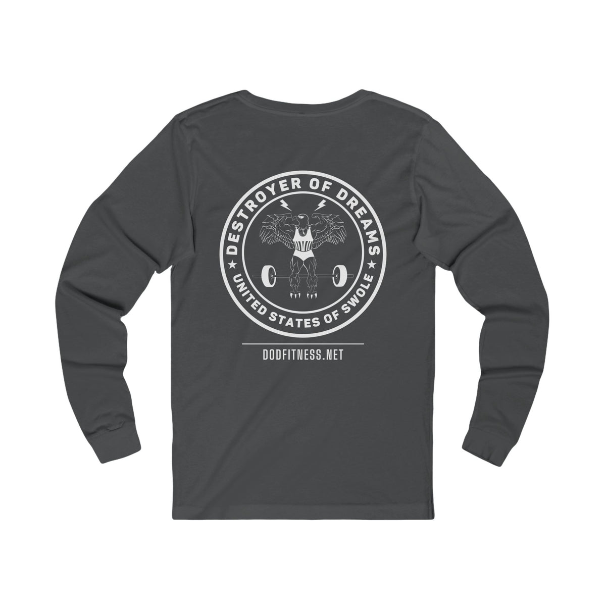 Warning Label long sleeve tee - funny gym shirt by DoD Fitness