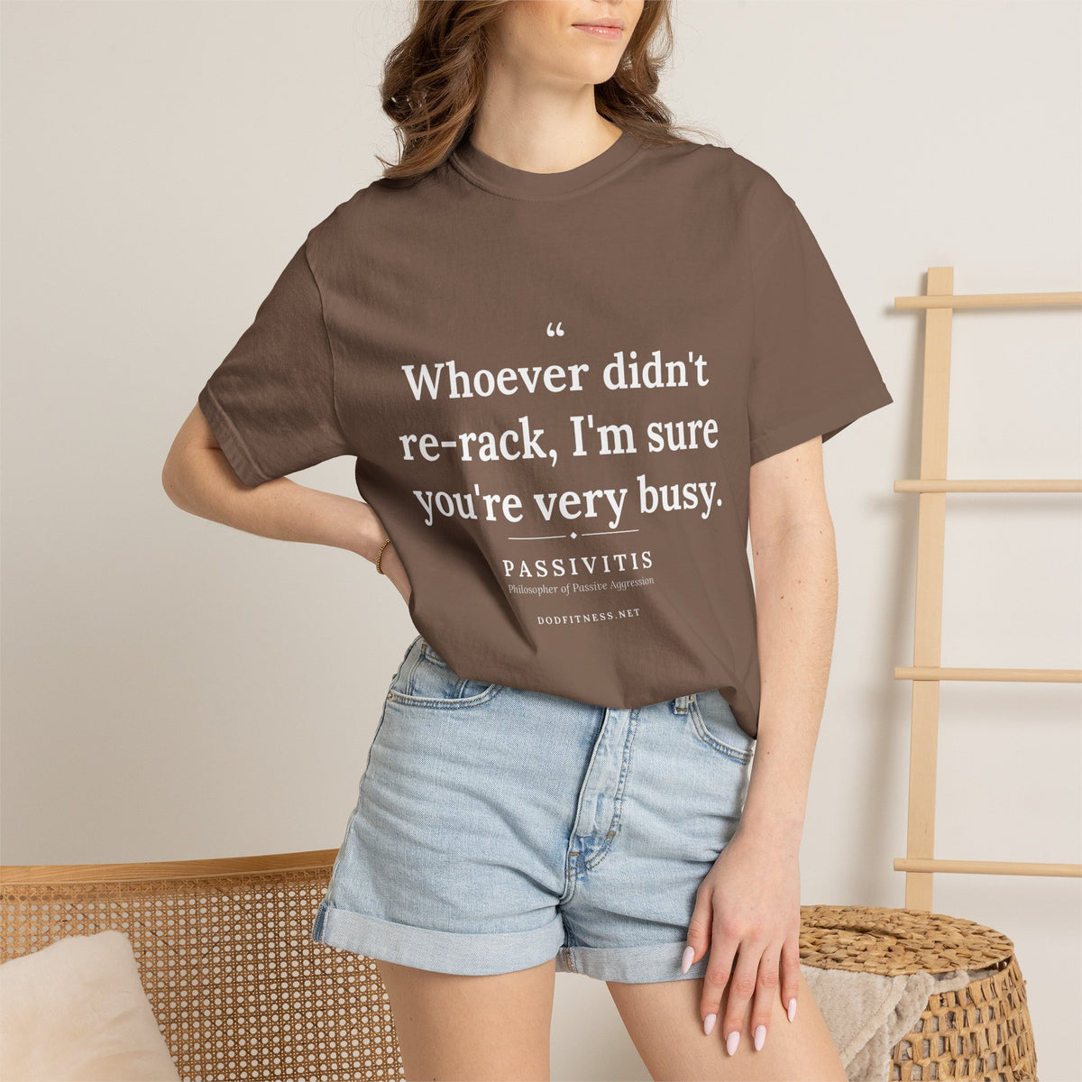 Passivitis - I'm Sure You're Very Busy men's tee in Espresso - funny gym shirt by DoD Fitness