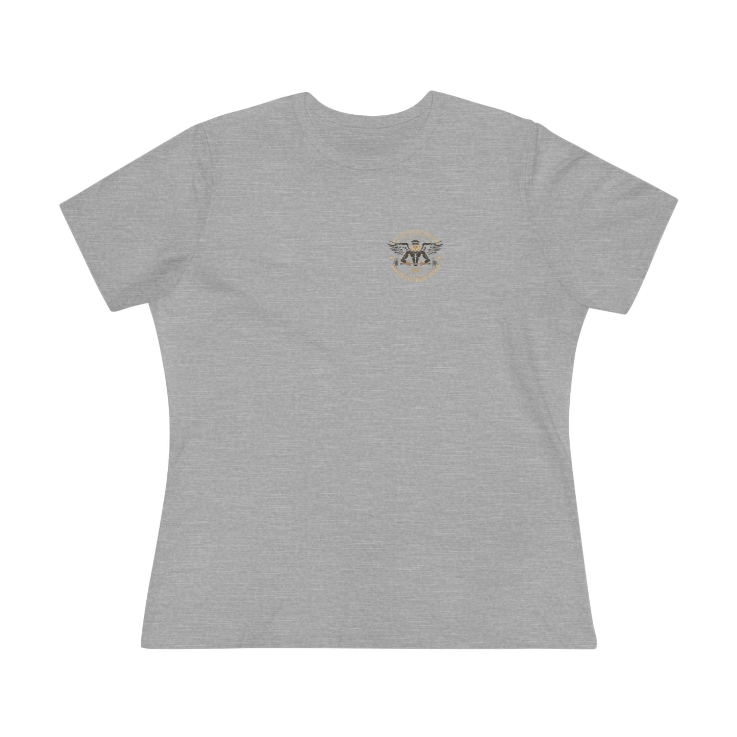 United We Serve - Military women's tee in Athletic Heather - funny gym shirt by DoD Fitness