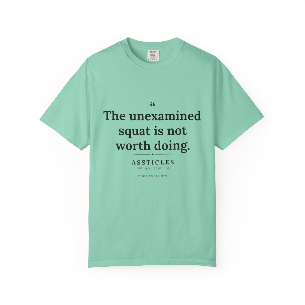 Assticles - The Unexamined Squat men's tee - funny gym shirt by DoD Fitness