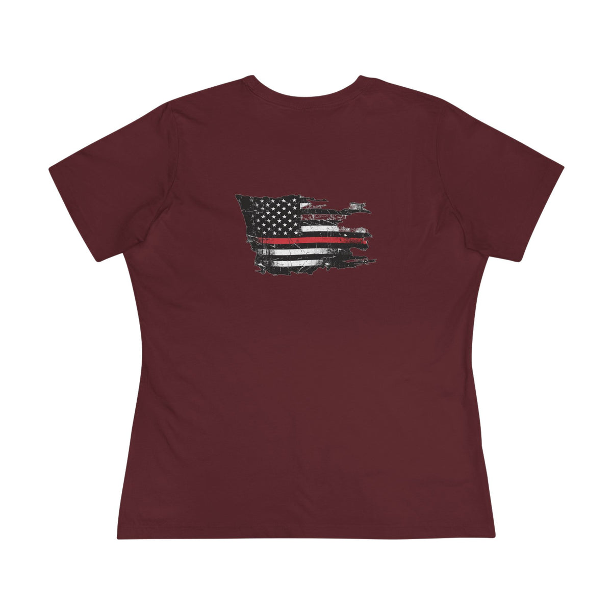 Thin Red Line women's tee - funny gym shirt by DoD Fitness