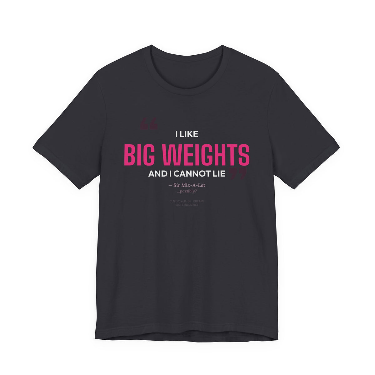 Big Weights men's tee - funny gym shirt by DoD Fitness