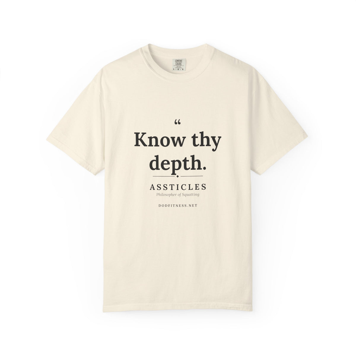 Assticles - Know Thy Depth men's tee - funny gym shirt by DoD Fitness