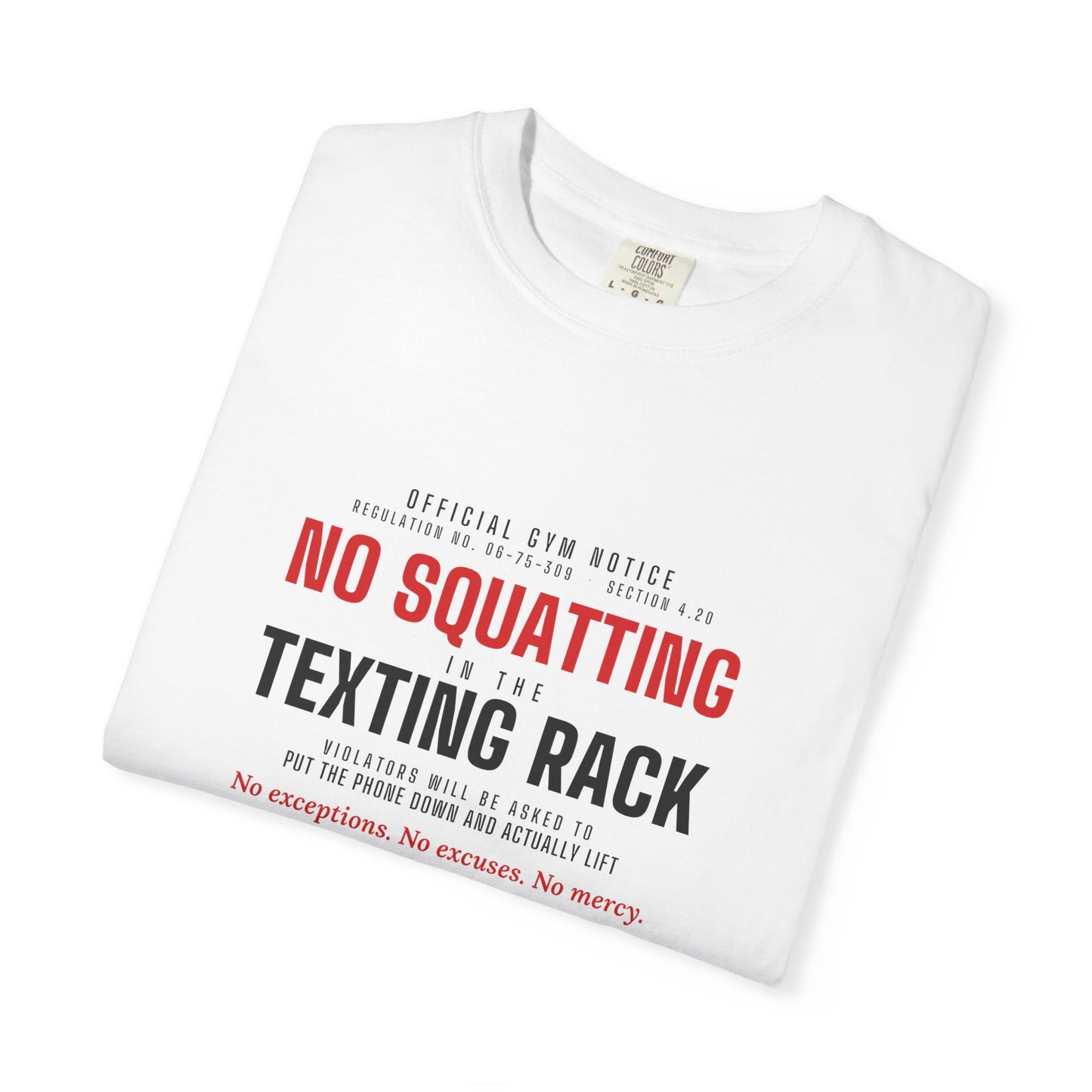 DoD Fitness - No Squatting Texting Rack Men's Tee