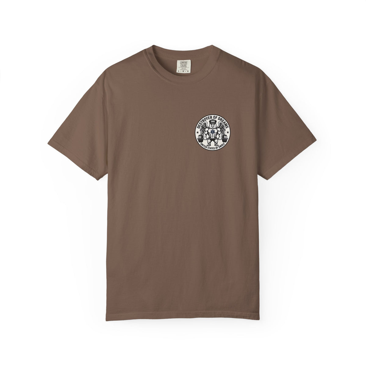 Thin Green Line men's tee in Espresso - funny gym shirt by DoD Fitness