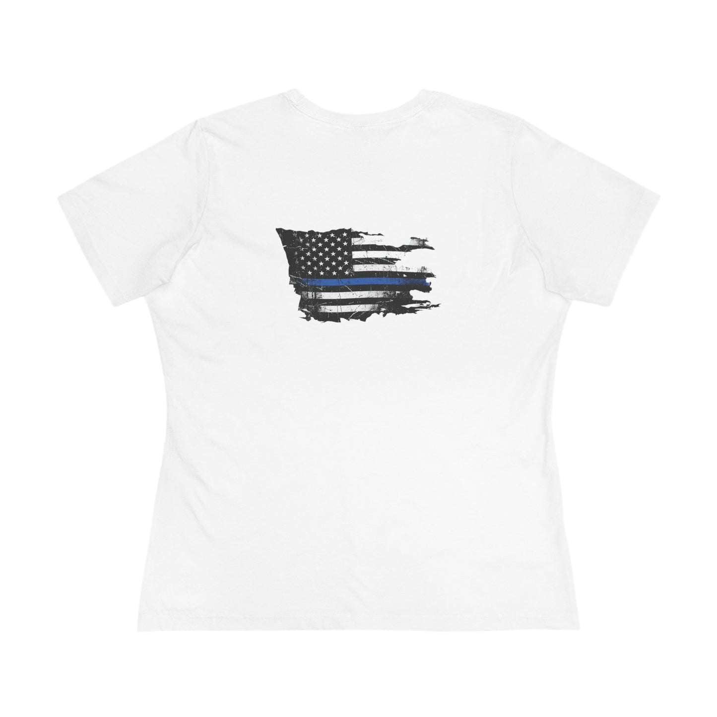 Thin Blue Line women's tee - funny gym shirt by DoD Fitness