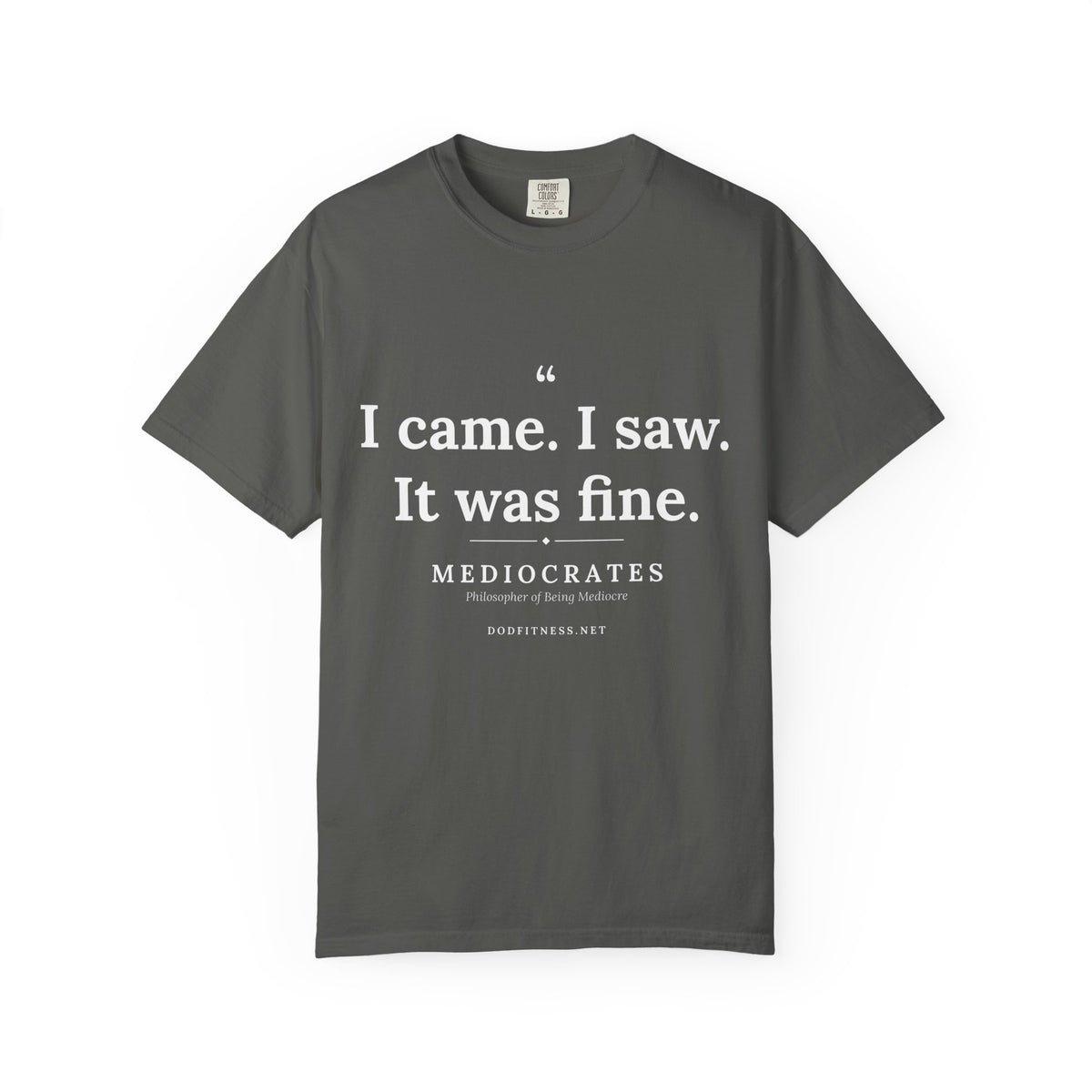 Mediocrates - I Came I Saw It Was Fine men's tee - funny gym shirt by DoD Fitness