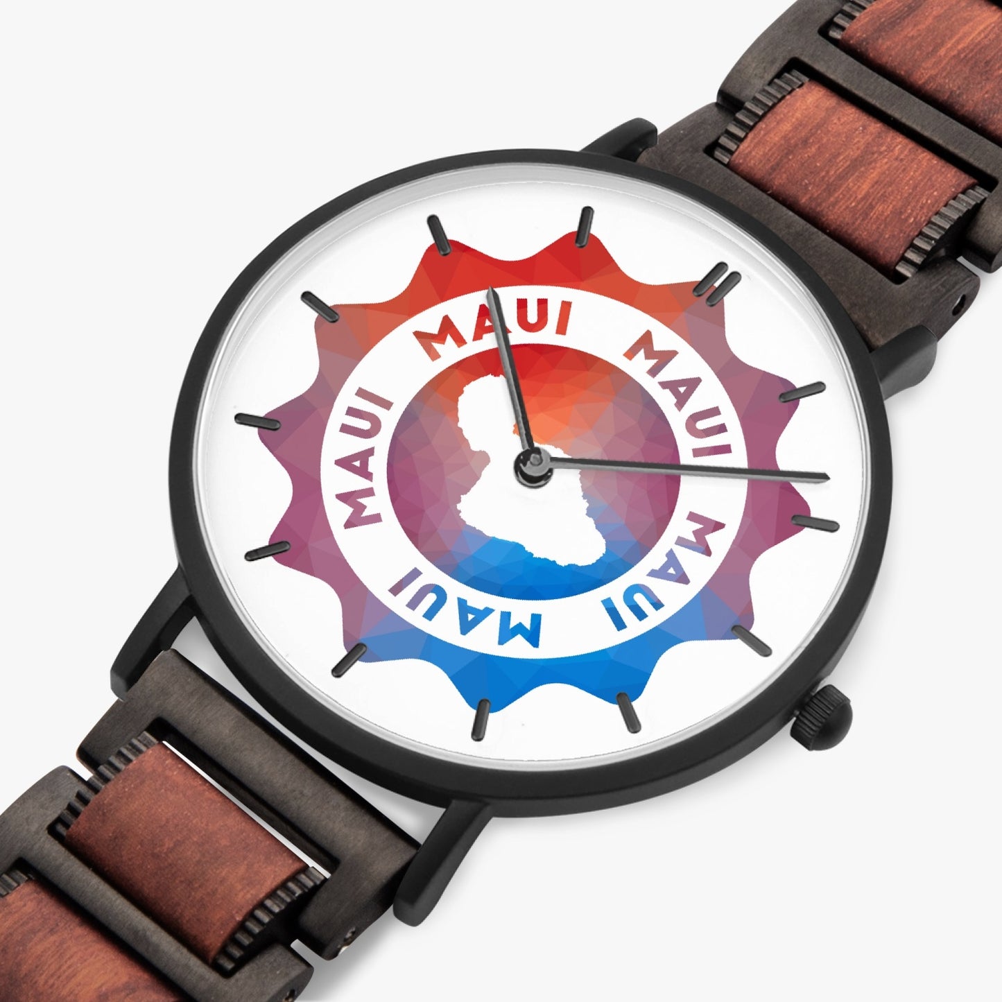 Maui Strong. New wooden Strap Quartz Watch - With Indicators