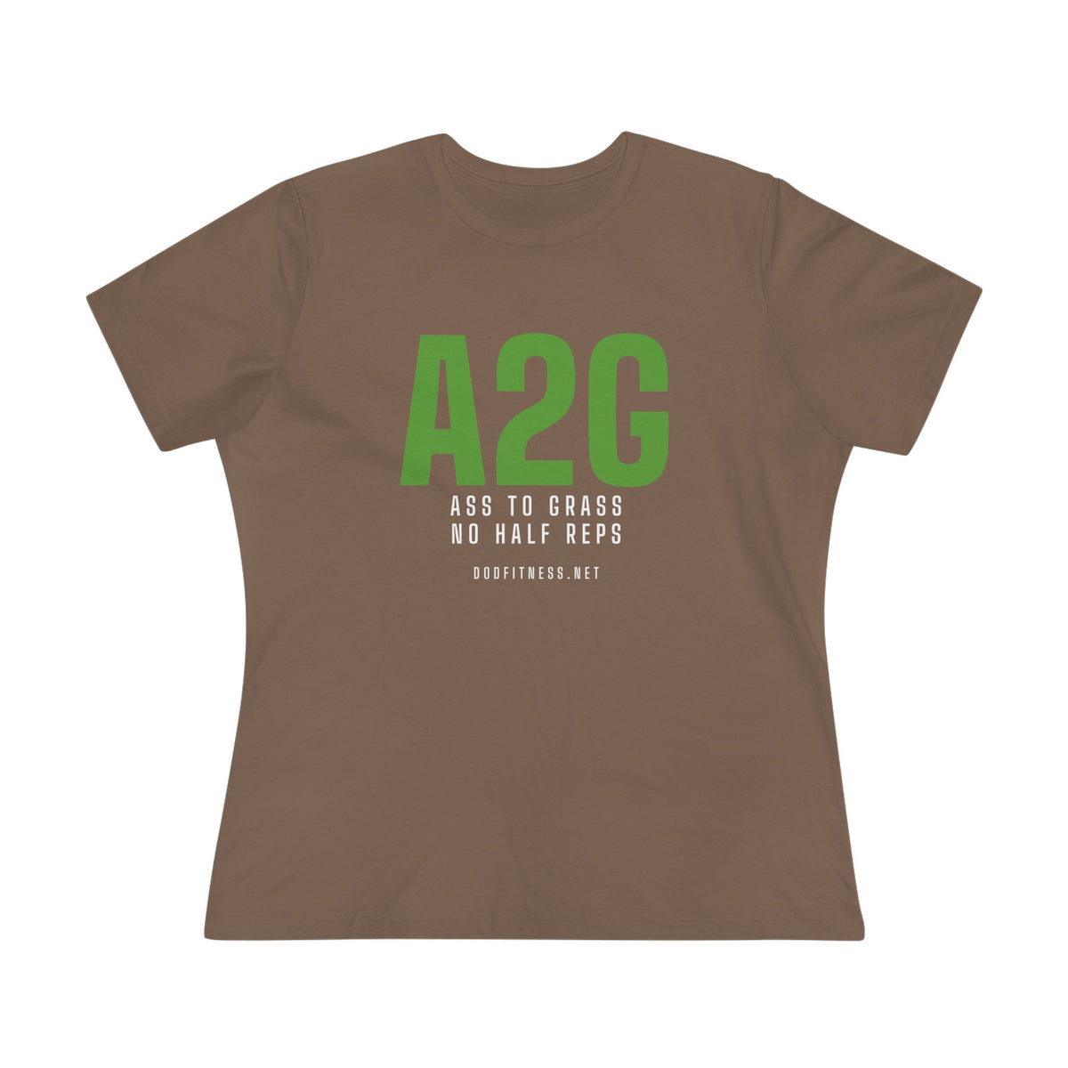 A2G - No Half Reps women's tee - funny gym shirt by DoD Fitness