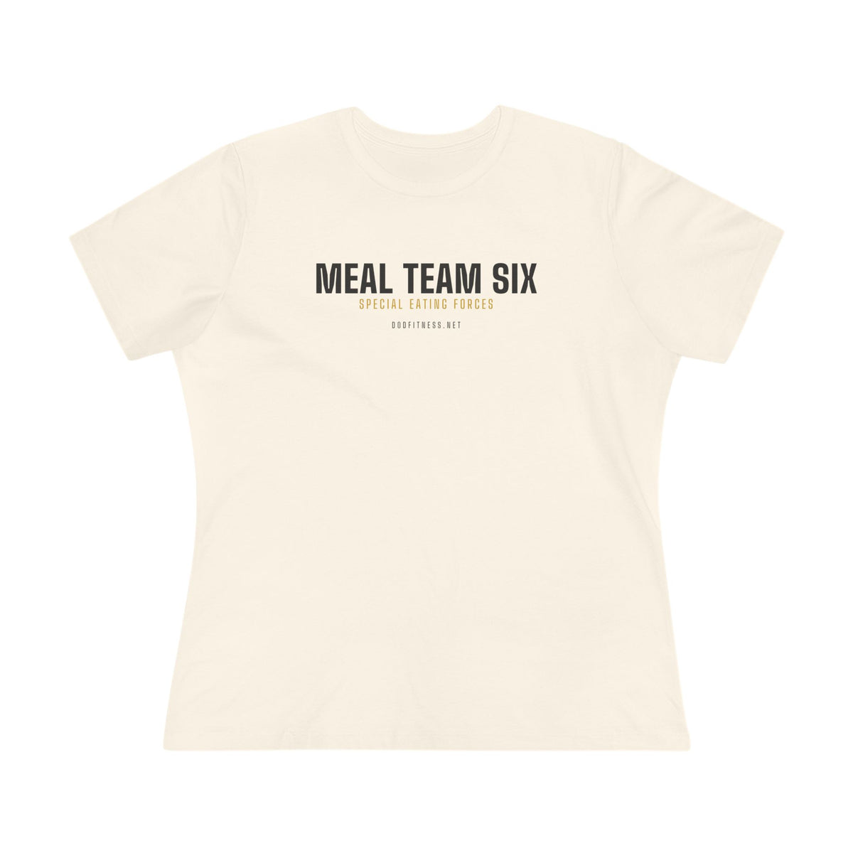 MEAL Team 6 - Special Eating Forces women's tee in Natural - funny gym shirt by DoD Fitness
