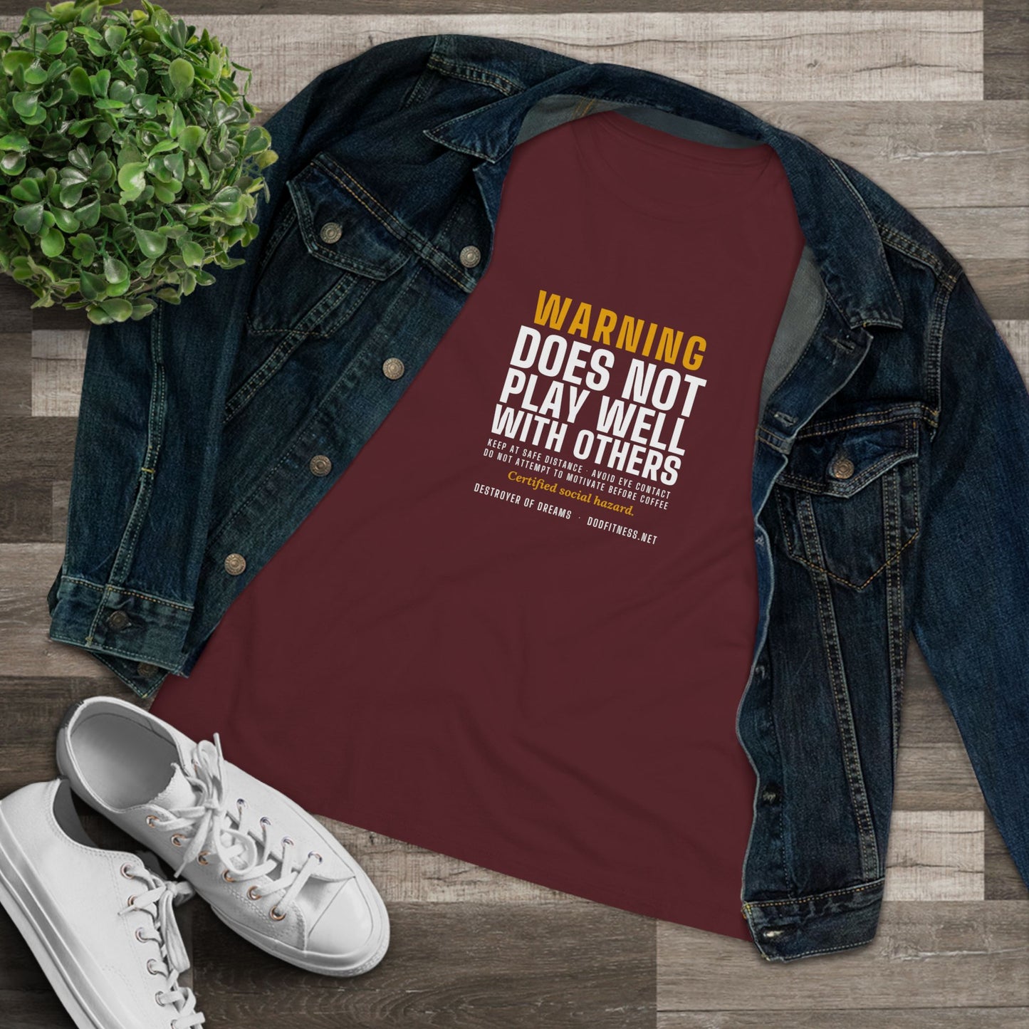 DoD Fitness - Warning Label Women's Tee