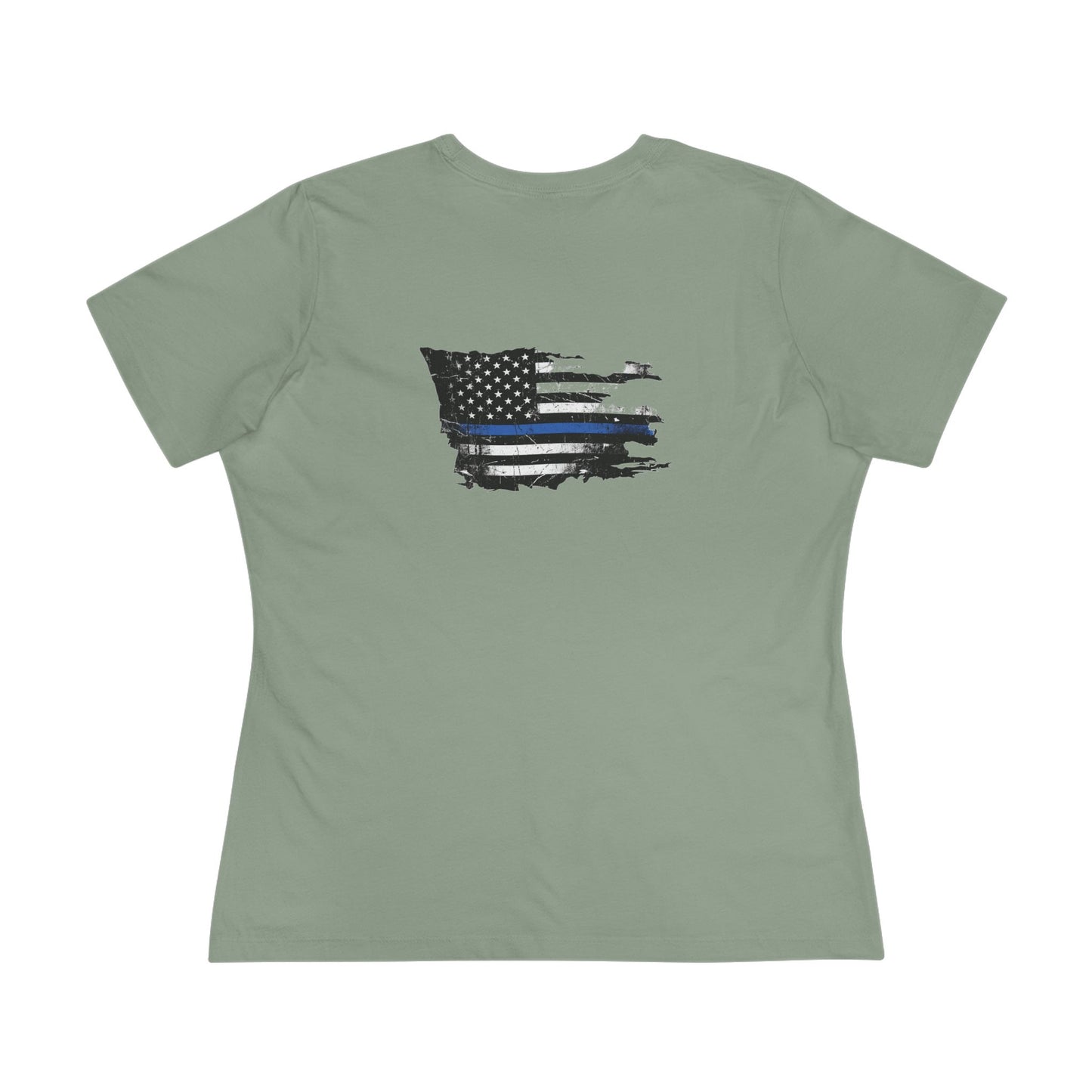 Thin Blue Line women's tee - funny gym shirt by DoD Fitness