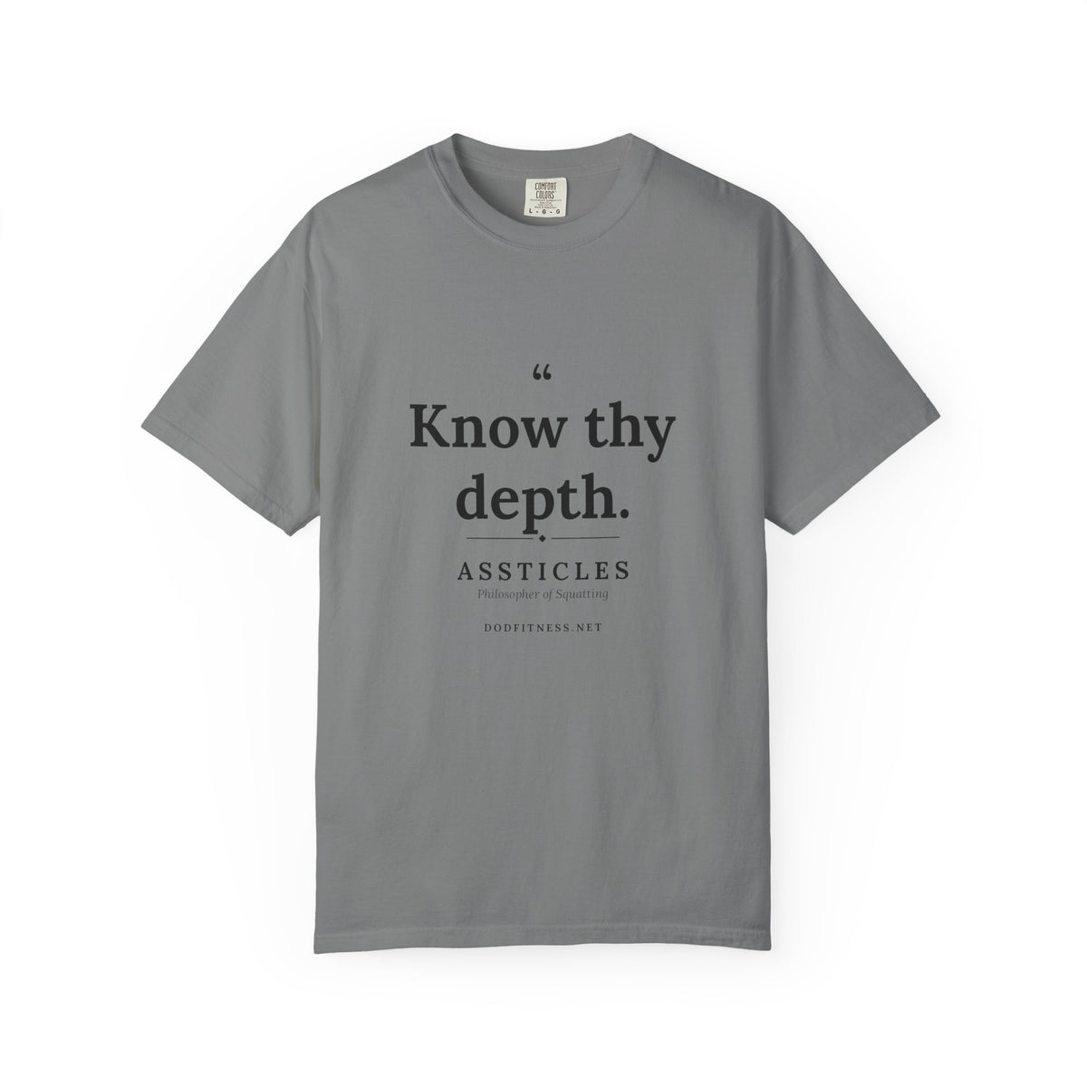 Assticles - Know Thy Depth men's tee - funny gym shirt by DoD Fitness