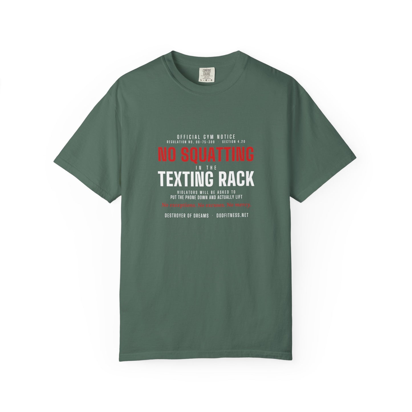DoD Fitness - No Squatting Texting Rack Men's Tee