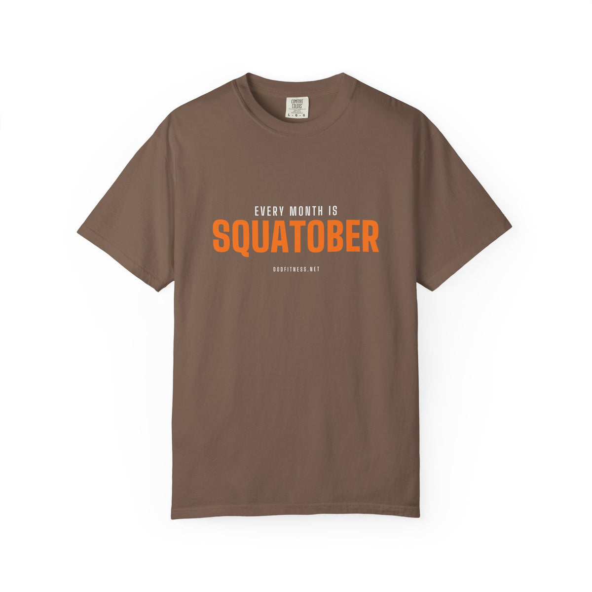Squatober men's tee in Blue Spruce - funny gym shirt by DoD Fitness
