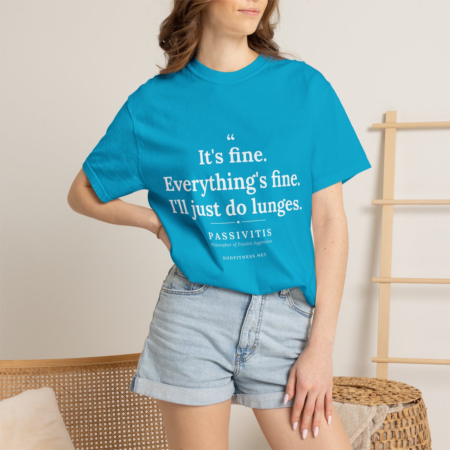 Passivitis - I'll Just Do Lunges men's tee in Sapphire - funny gym shirt by DoD Fitness