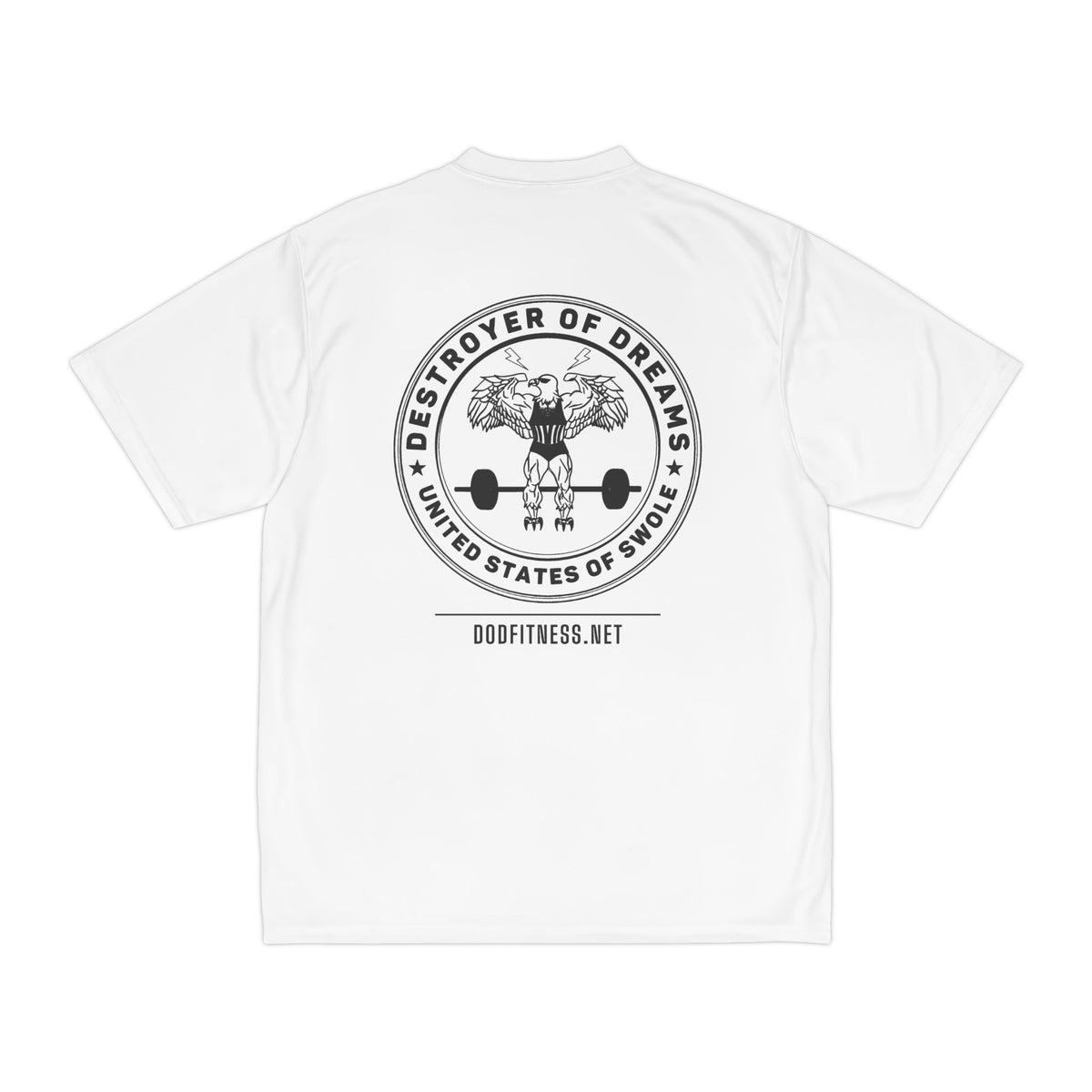 Warning Label performance tee - funny gym shirt by DoD Fitness