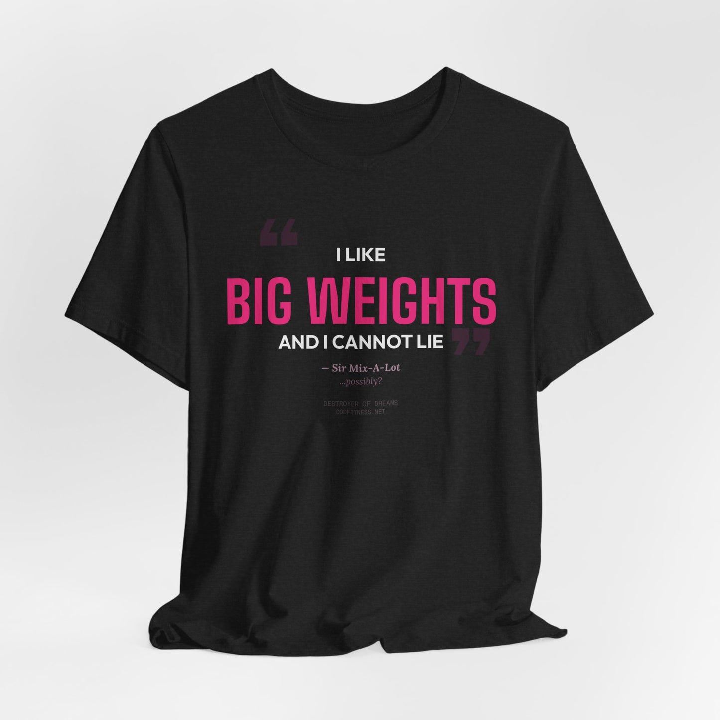 Big Weights men's tee - funny gym shirt by DoD Fitness