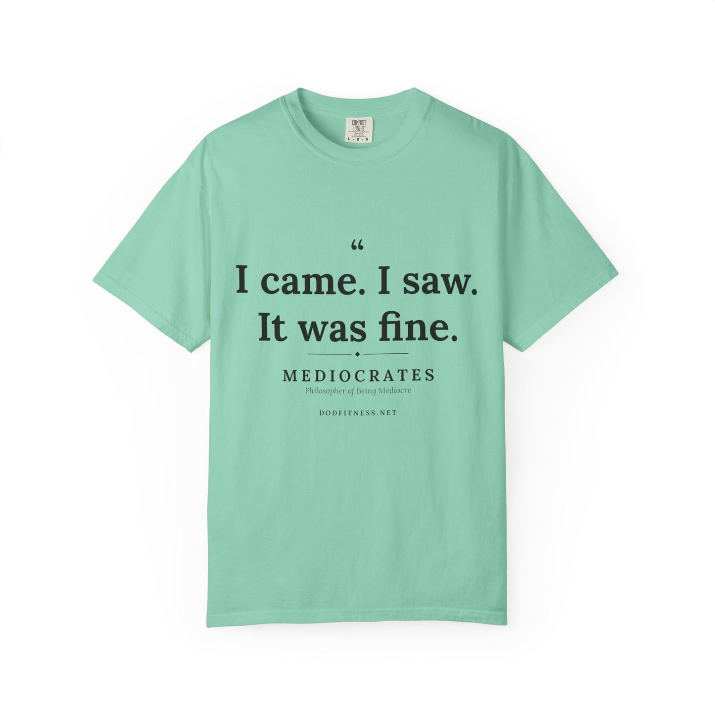 Mediocrates - I Came I Saw It Was Fine men's tee - funny gym shirt by DoD Fitness