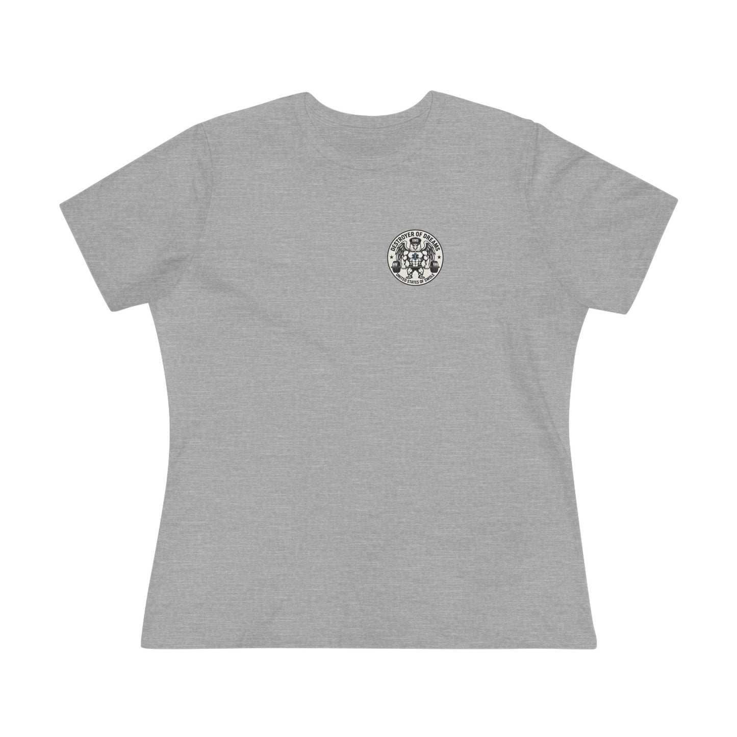 Thin Green Line women's tee in Athletic Heather - funny gym shirt by DoD Fitness