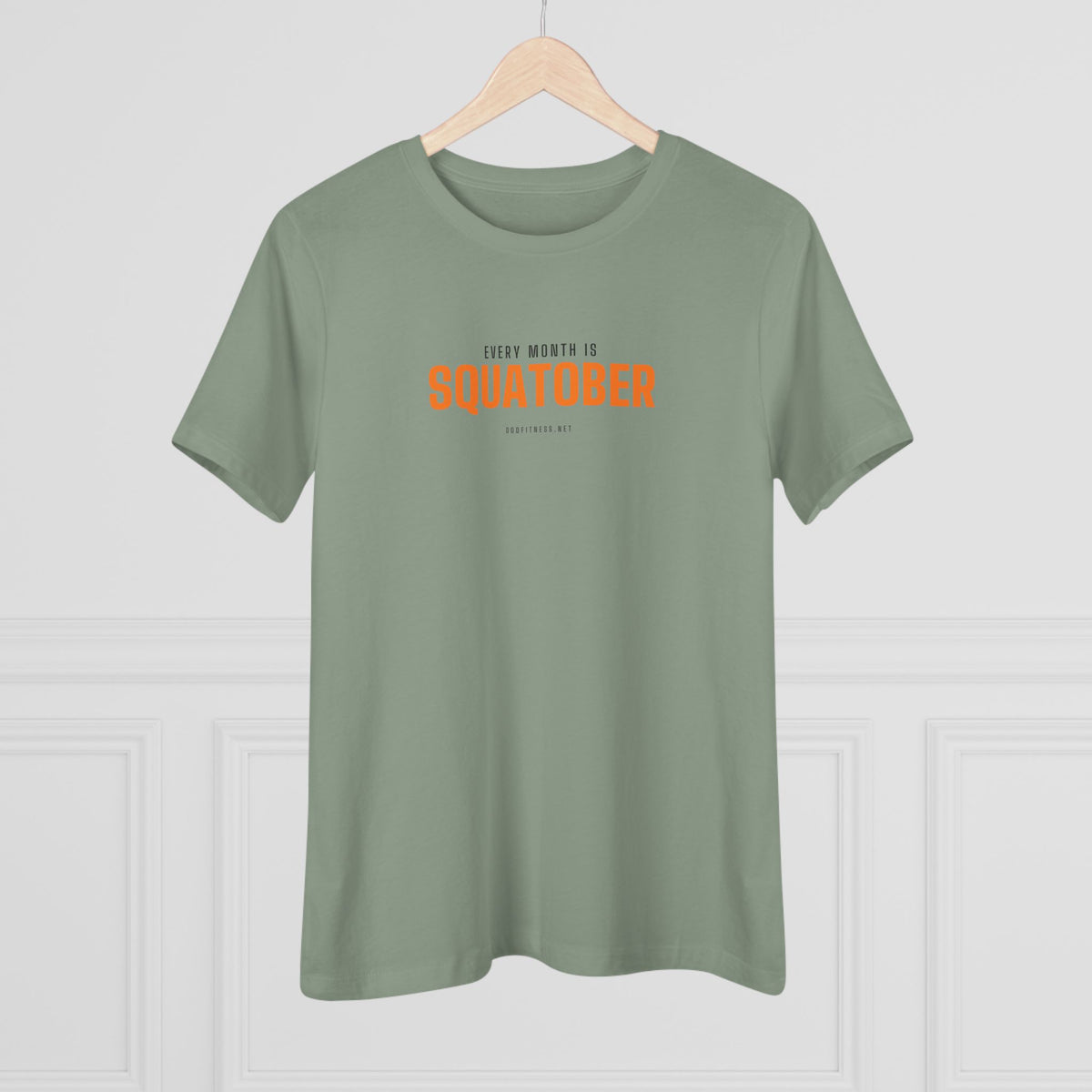 Squatober women's tee - funny gym shirt by DoD Fitness
