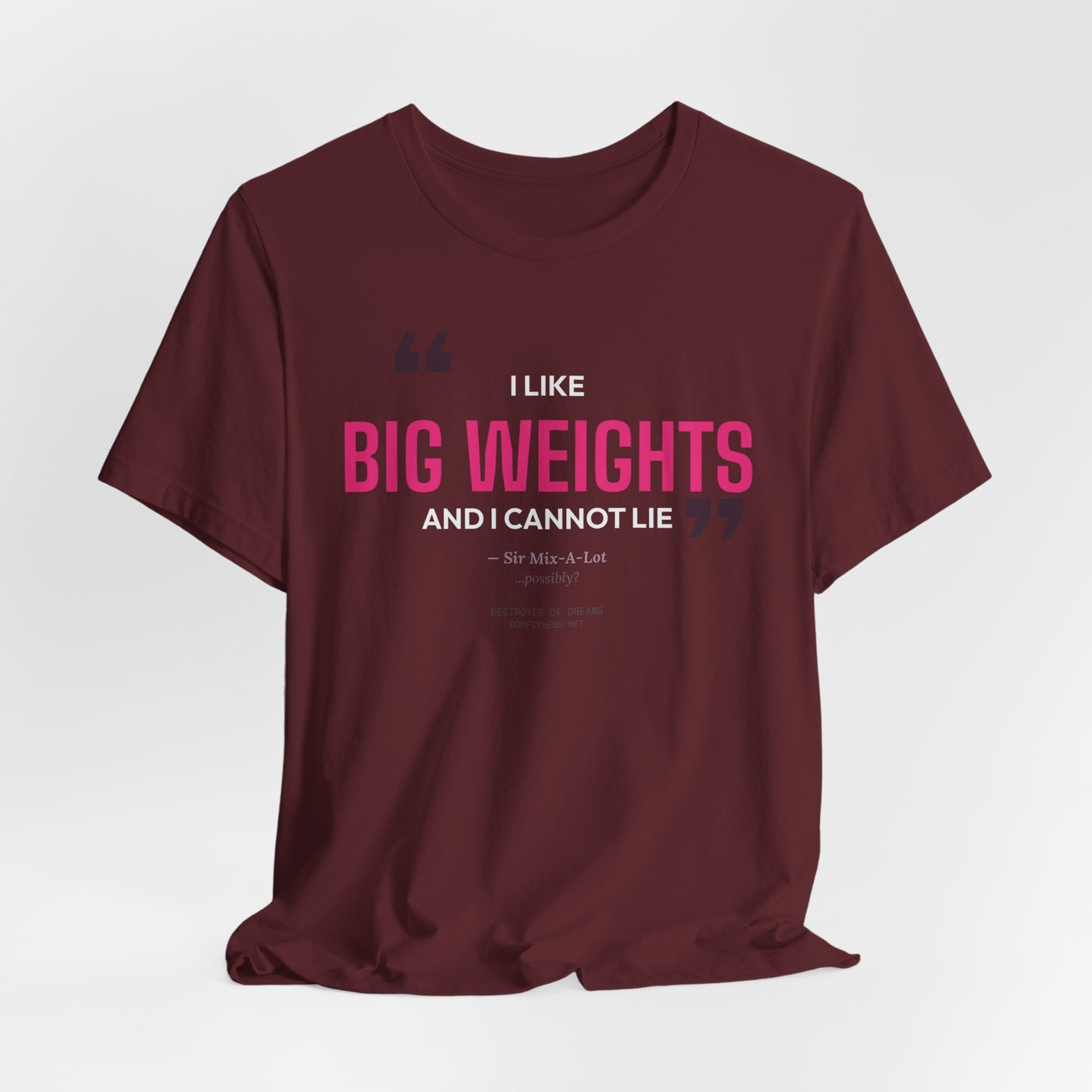 Big Weights men's tee - funny gym shirt by DoD Fitness