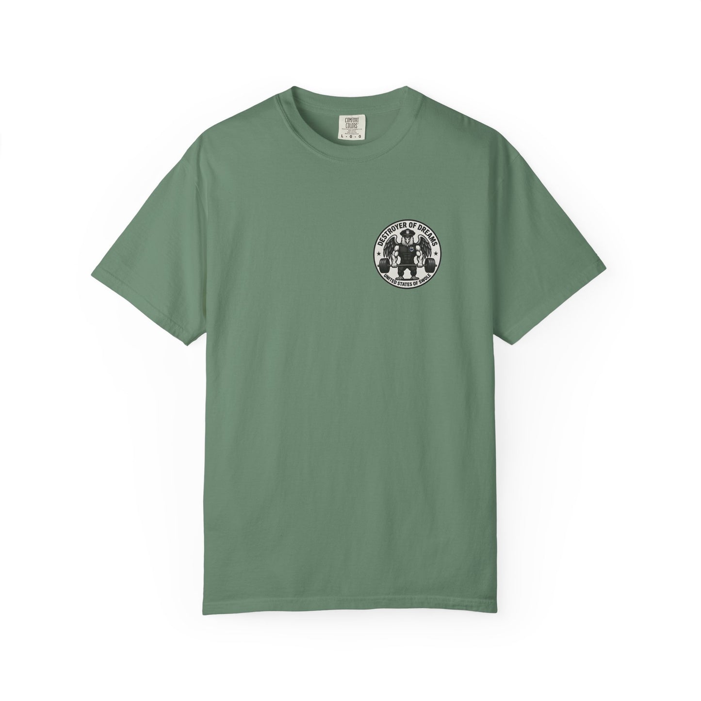 Thin Blue Line men's tee in Light Green - funny gym shirt by DoD Fitness
