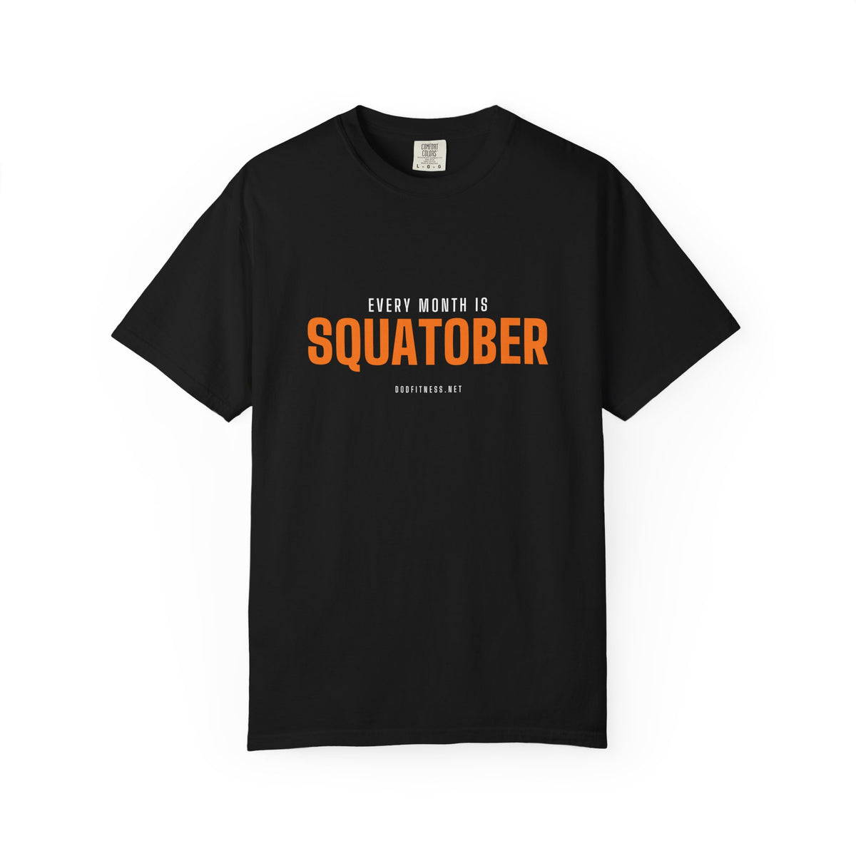 Squatober men's tee in Black - funny gym shirt by DoD Fitness