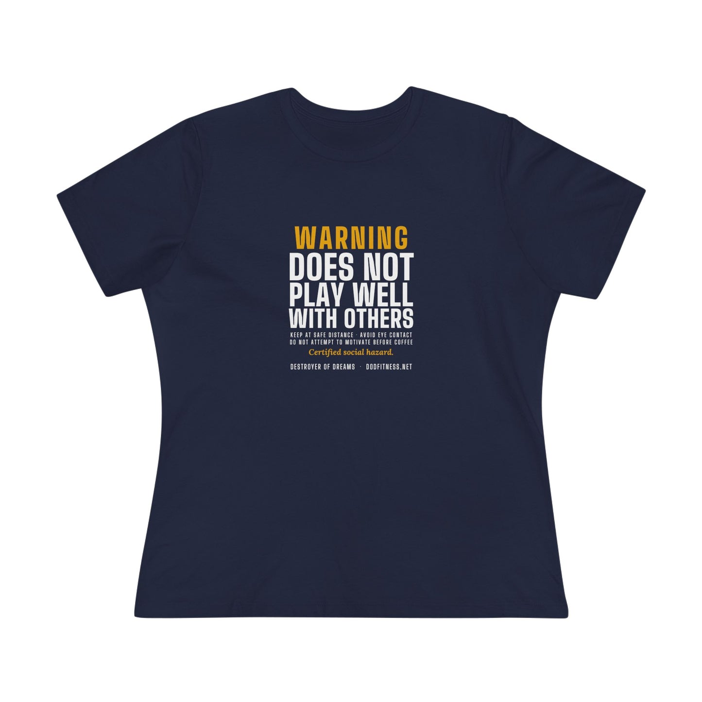 DoD Fitness - Warning Label Women's Tee