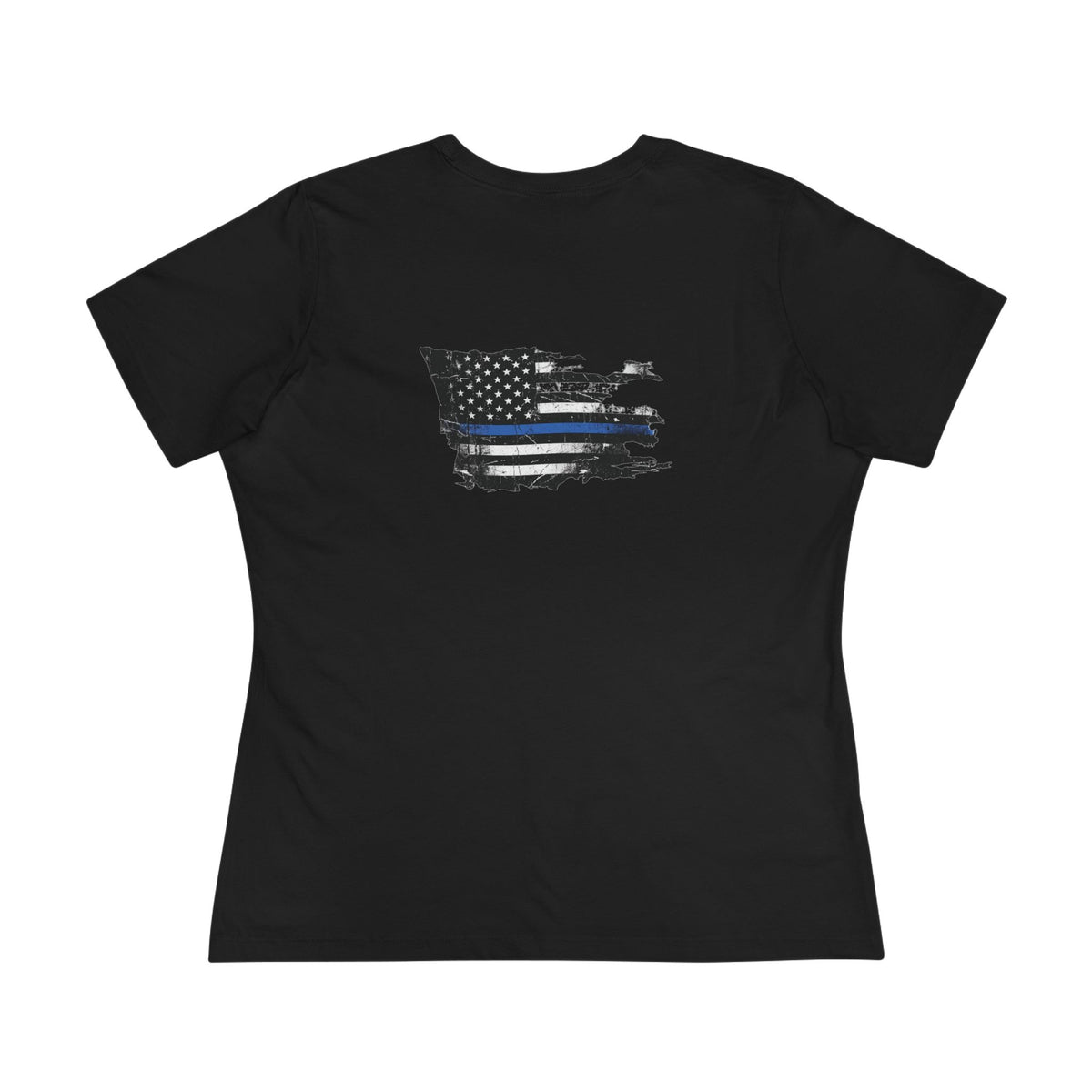 Thin Blue Line women's tee - funny gym shirt by DoD Fitness