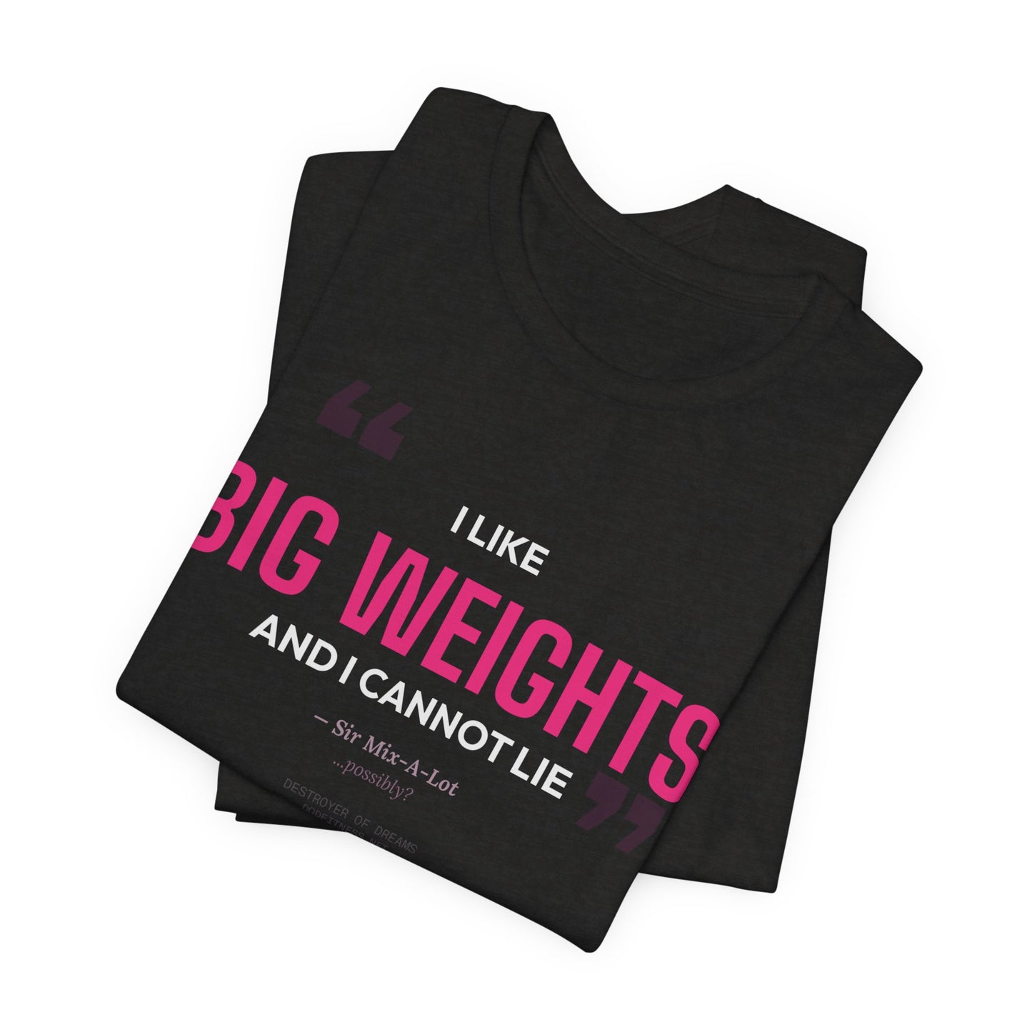 Big Weights men's tee - funny gym shirt by DoD Fitness