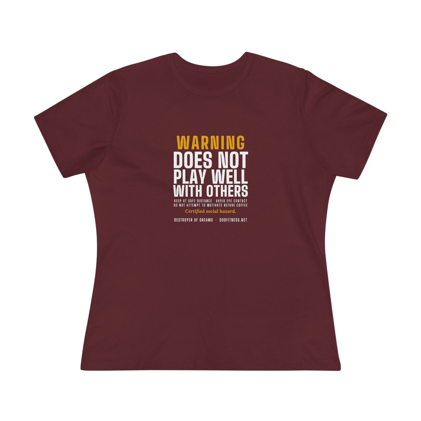 DoD Fitness - Warning Label Women's Tee